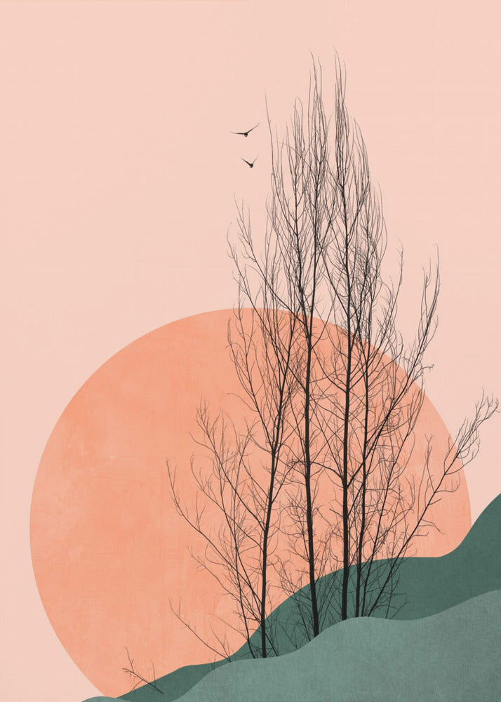 Plakát vzpomínky na západ slunce