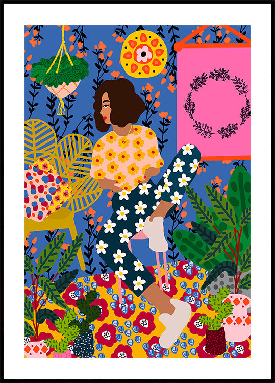 Floral Retreat Girl - Posterbox