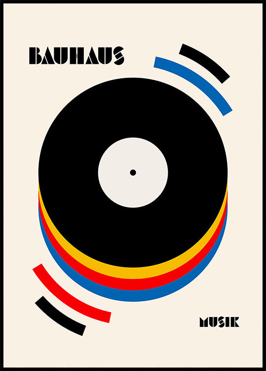 Bauhaus Musik Retro Illustration Plakat - Posterbox