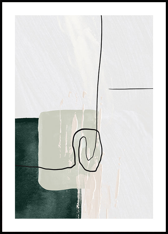 Abstract Shapes in Green-1 (NEW) - Posterbox