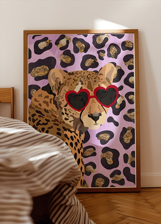 Leopard Print Pink Plakat - Posterbox