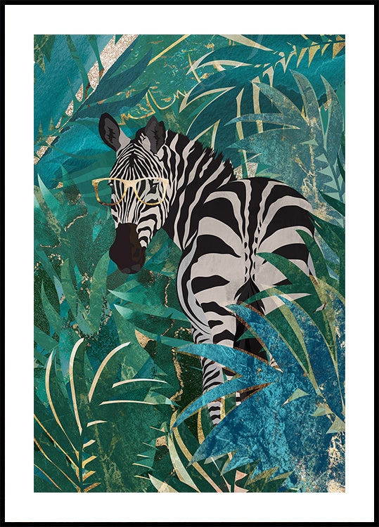 Zebra in the jungle 2 Plakat - Posterbox