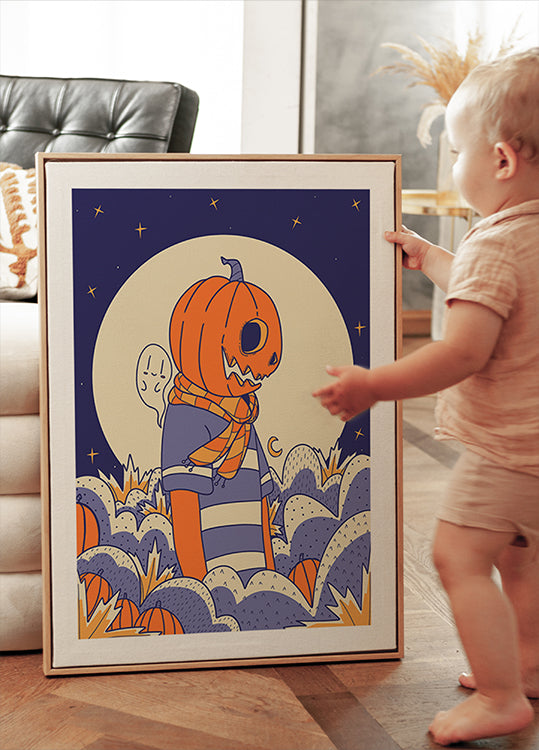 Pumpkin and ghost Plakat - Posterbox