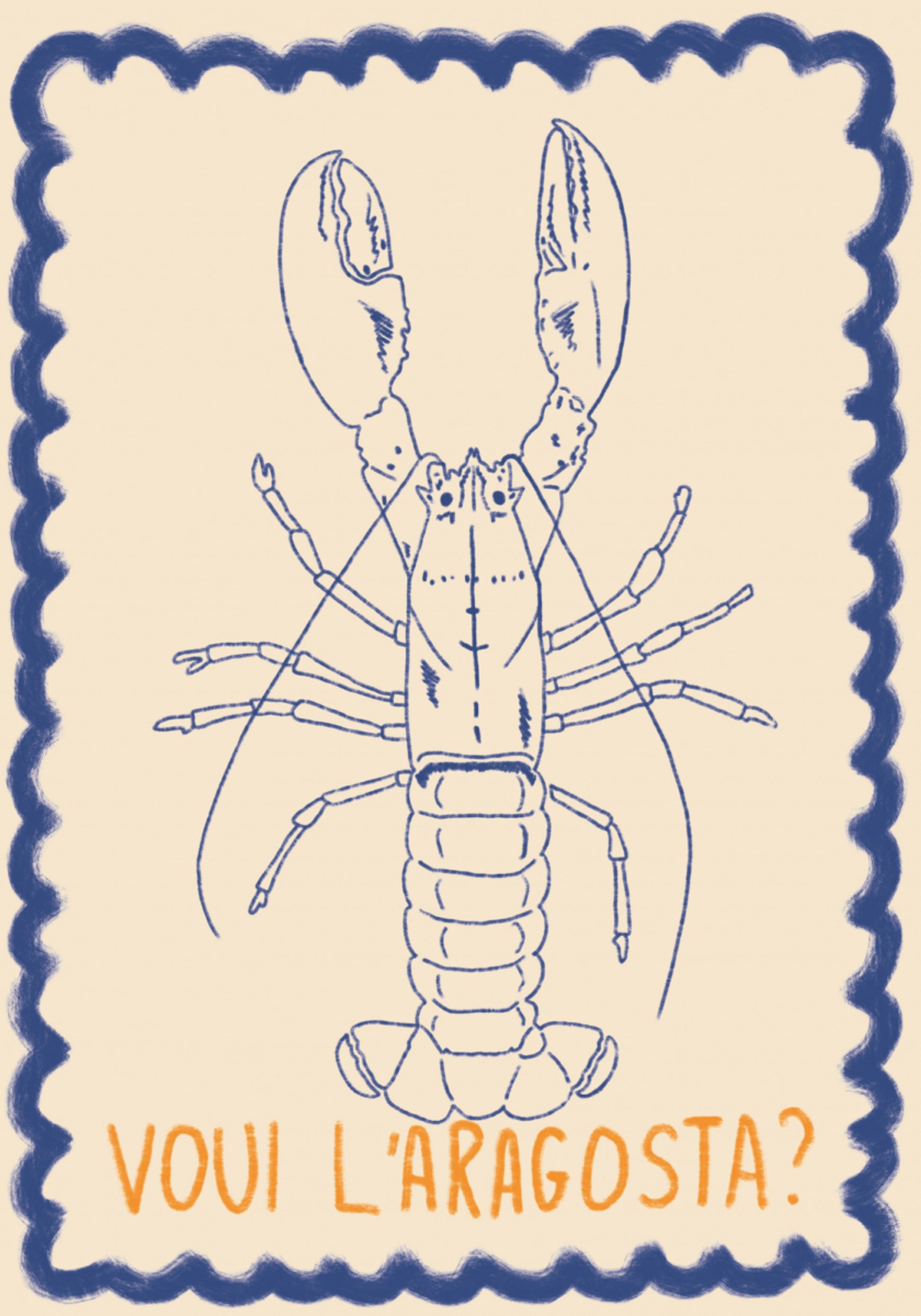 Kresba italského humra