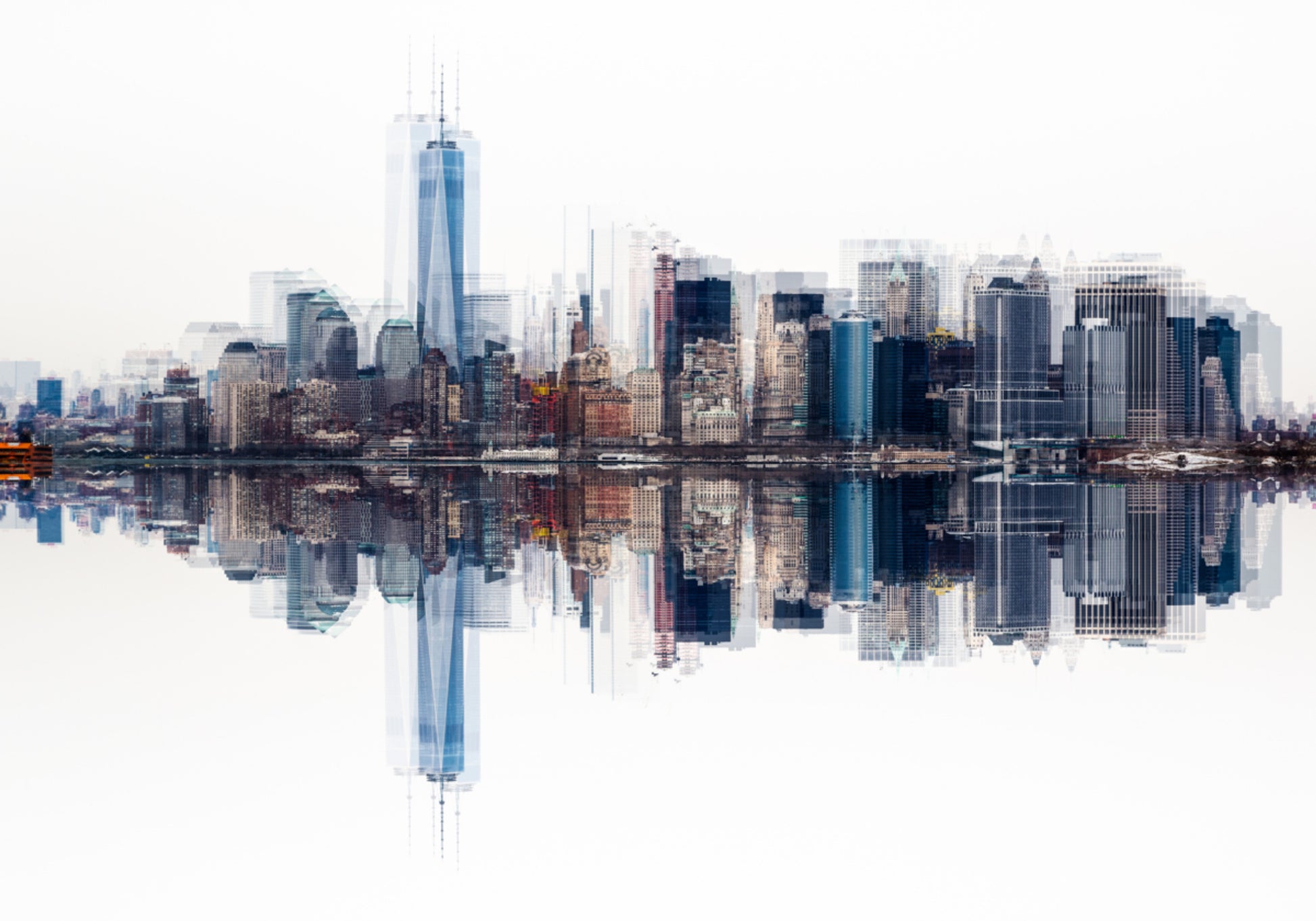 Abstraktní panorama Manhattanu