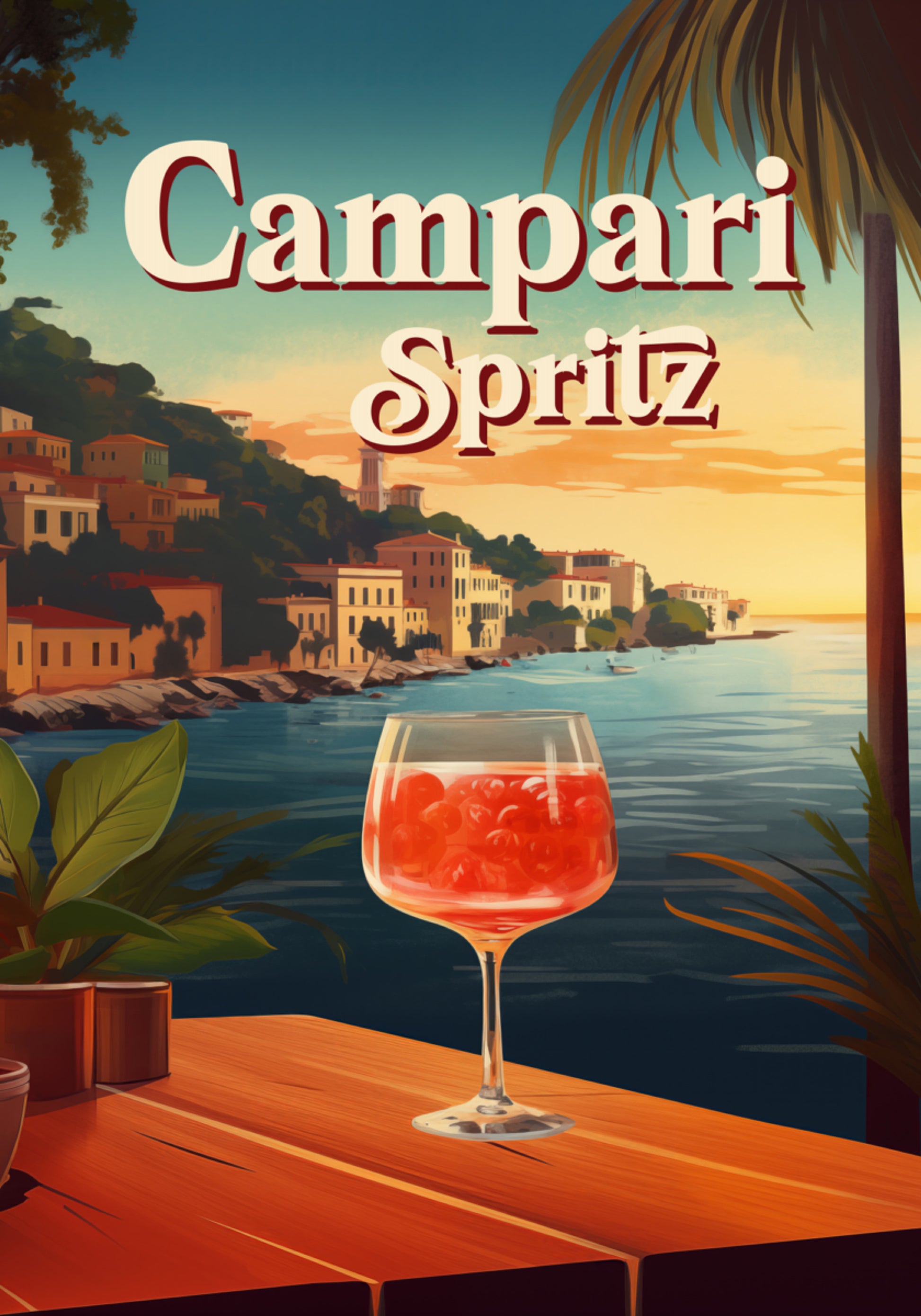 Campari Spritz Přímořský západ slunce