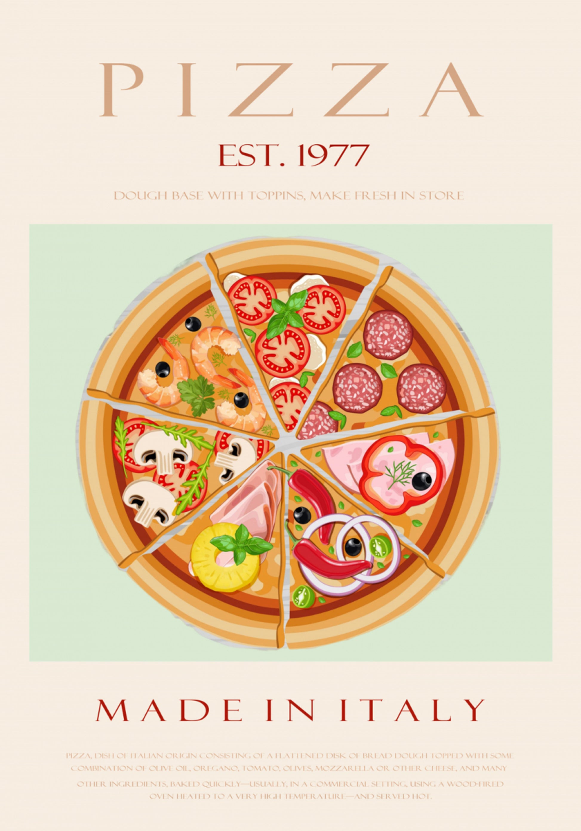 Rozmanitost italské pizzy
