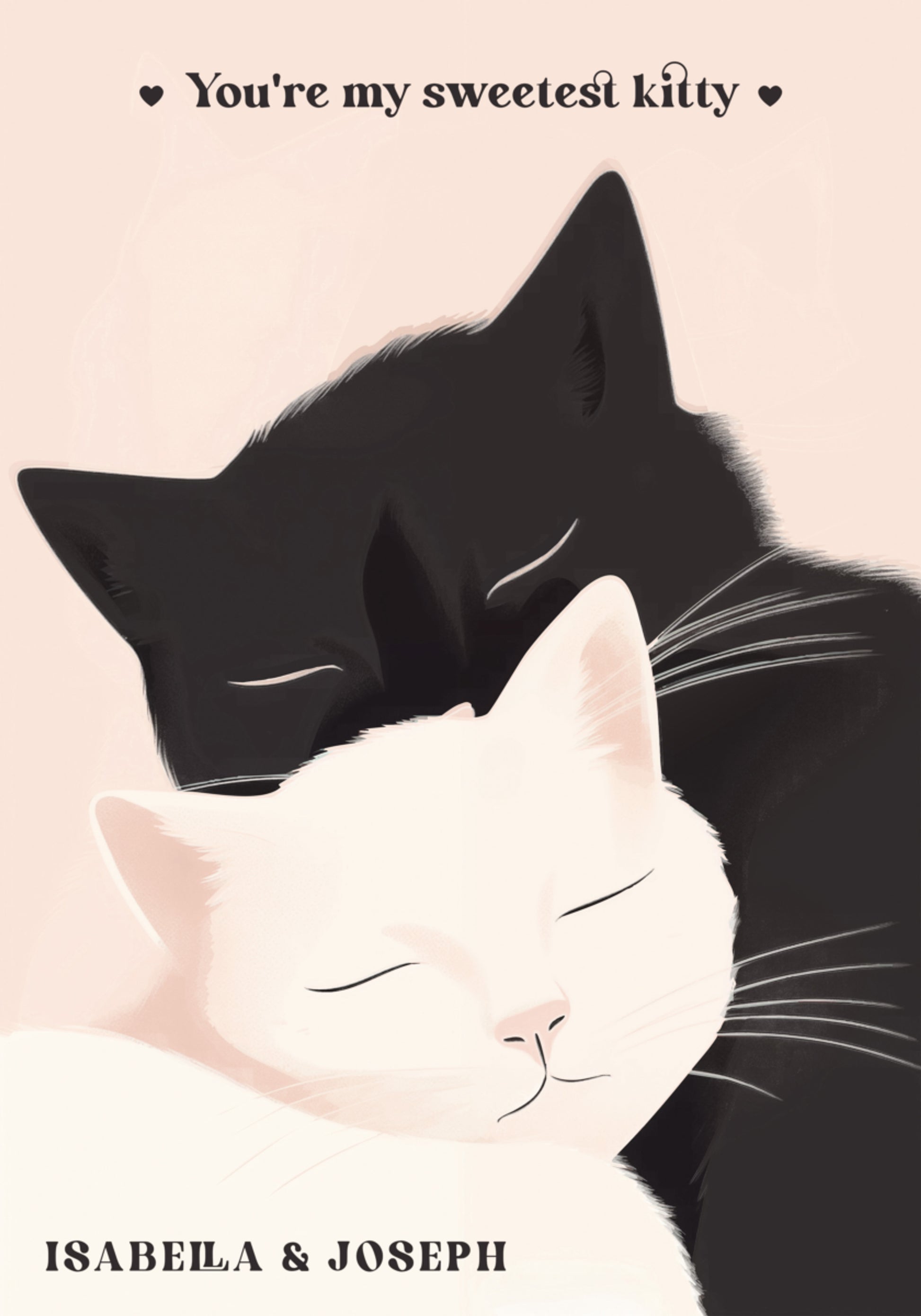 Neosobní ilustrace kočičí lásky