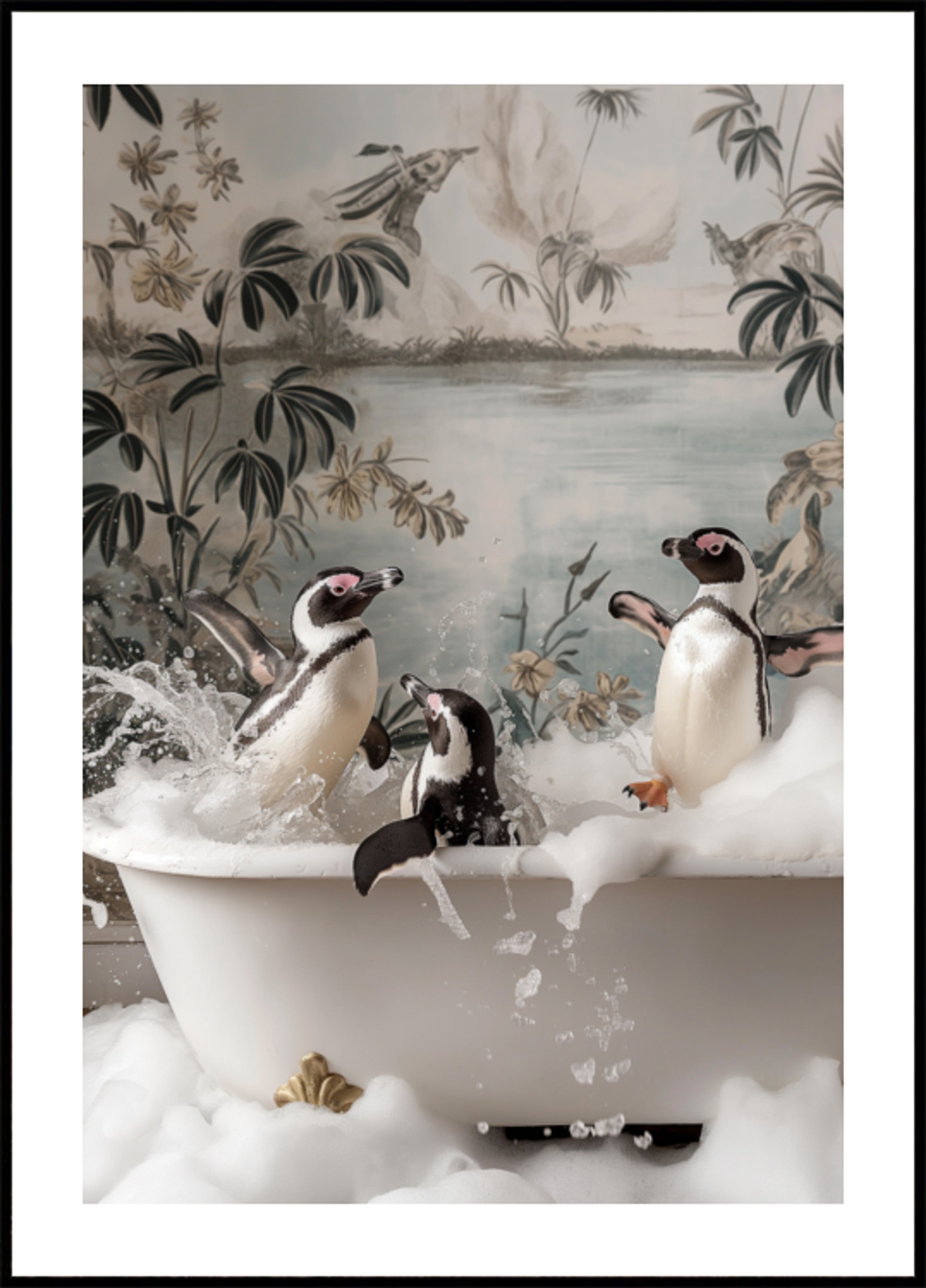Hravá perličková koupel Penguins