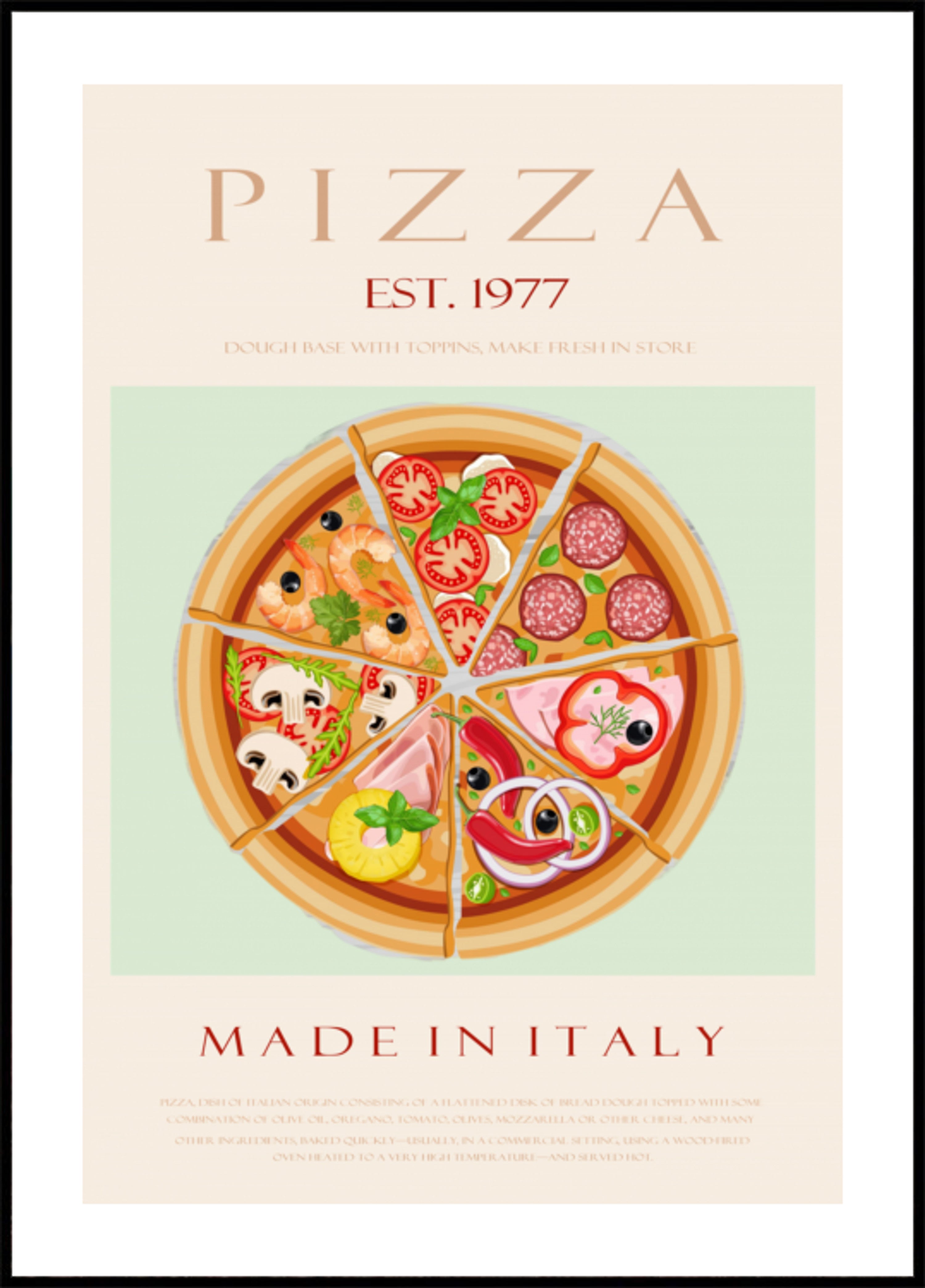 Rozmanitost italské pizzy