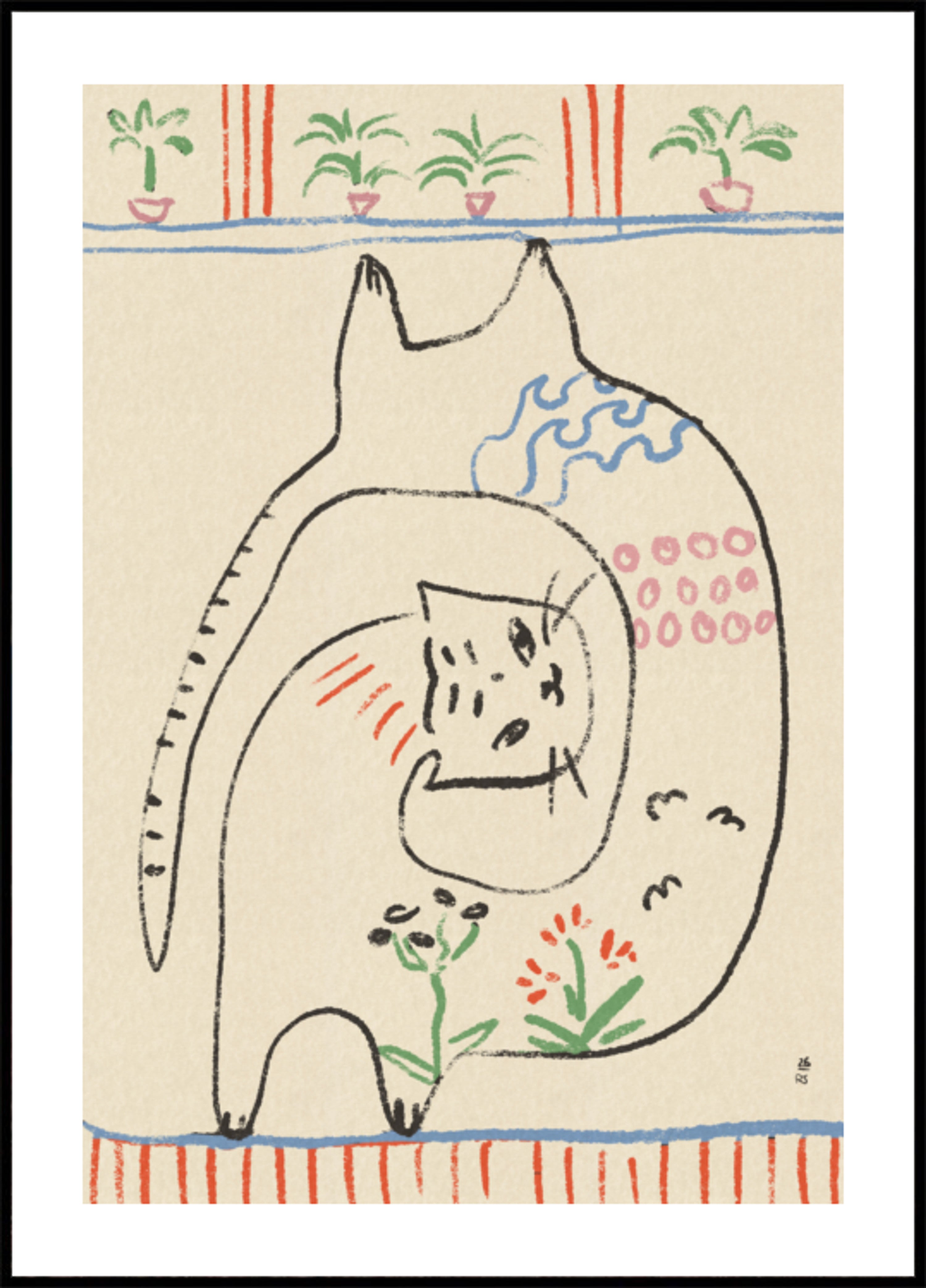 Hravé kočky ilustrace
