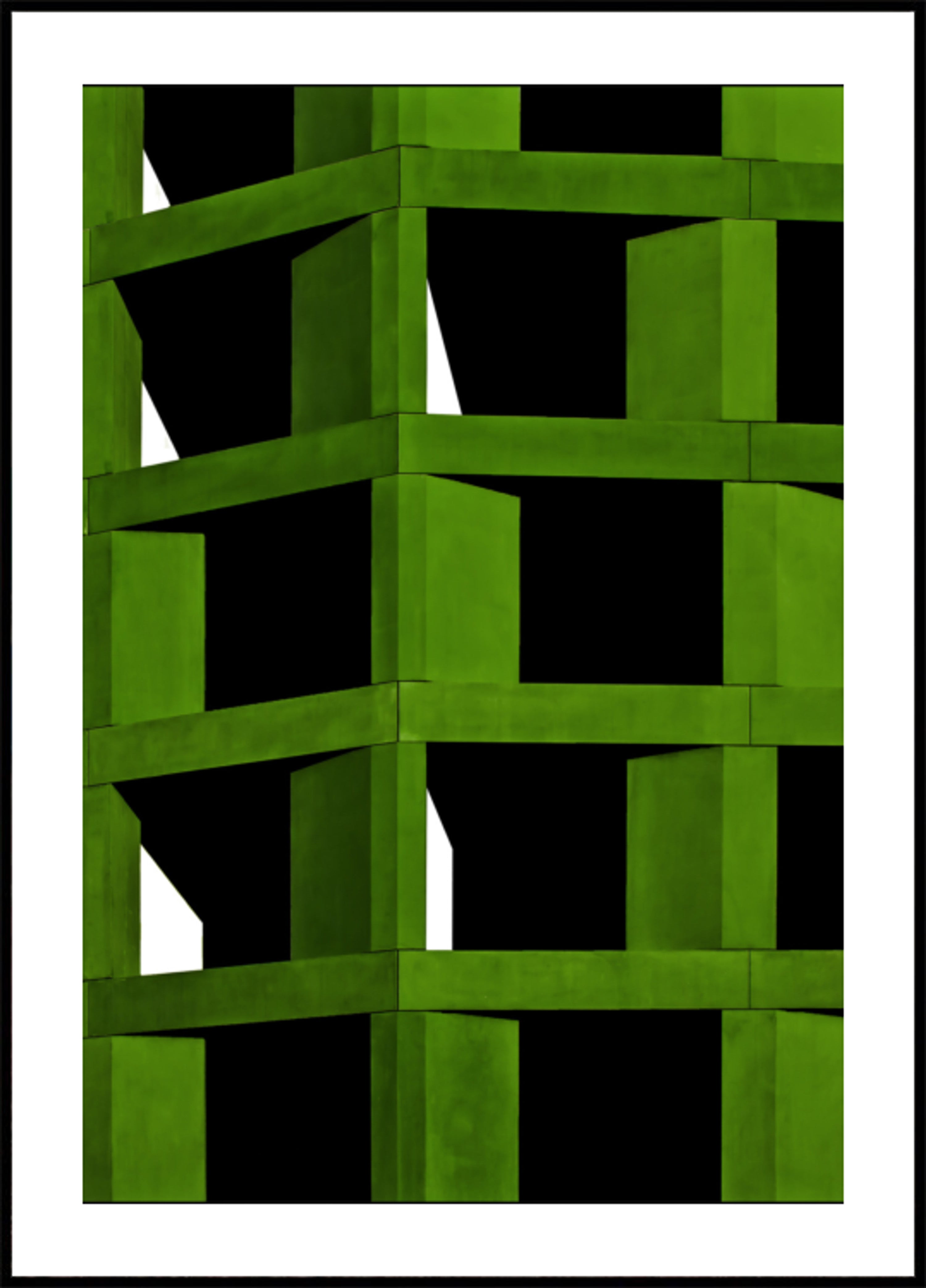 Zářivá zelená geometrie