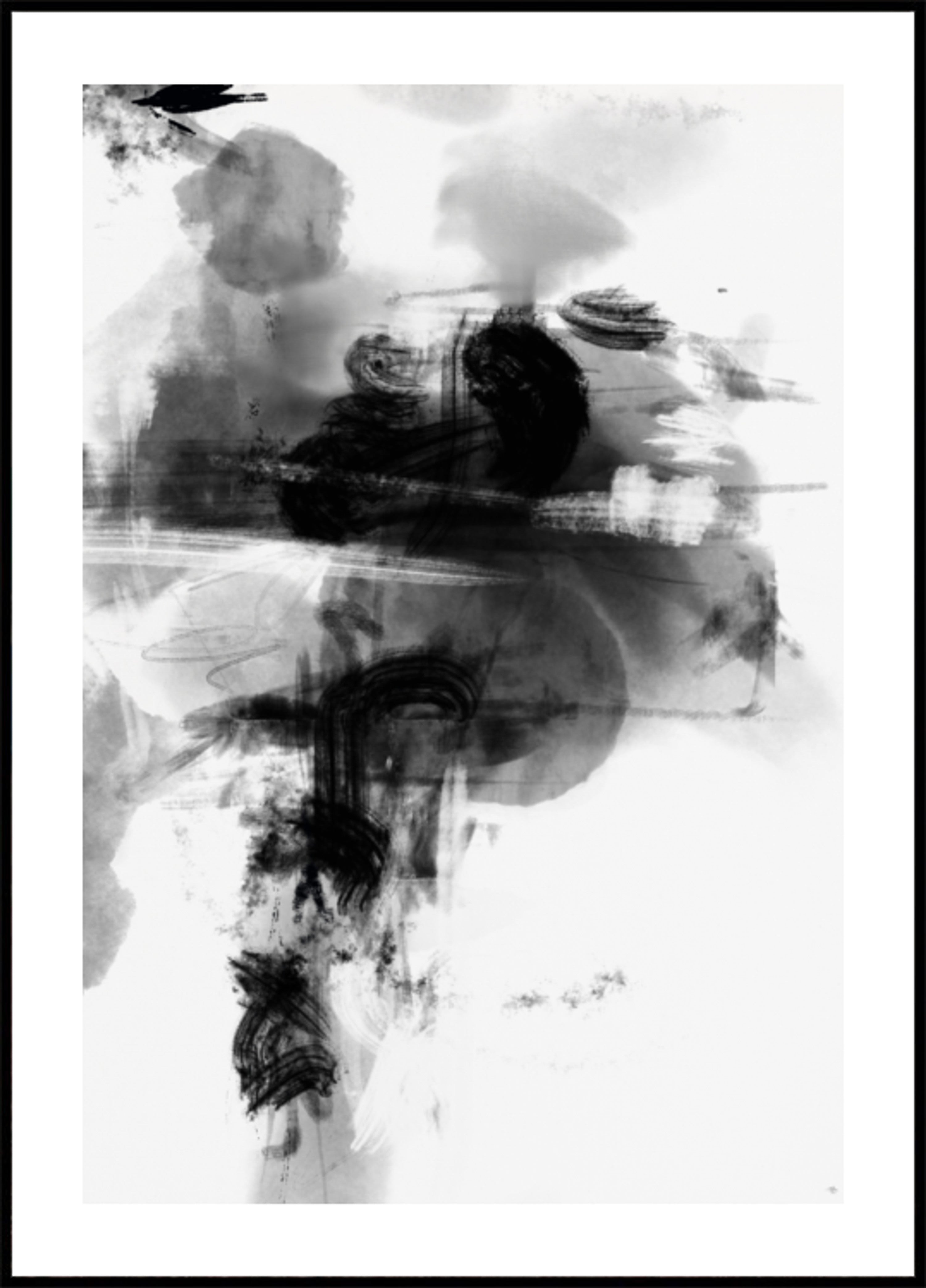 Dynamický monochromatický abstrakt