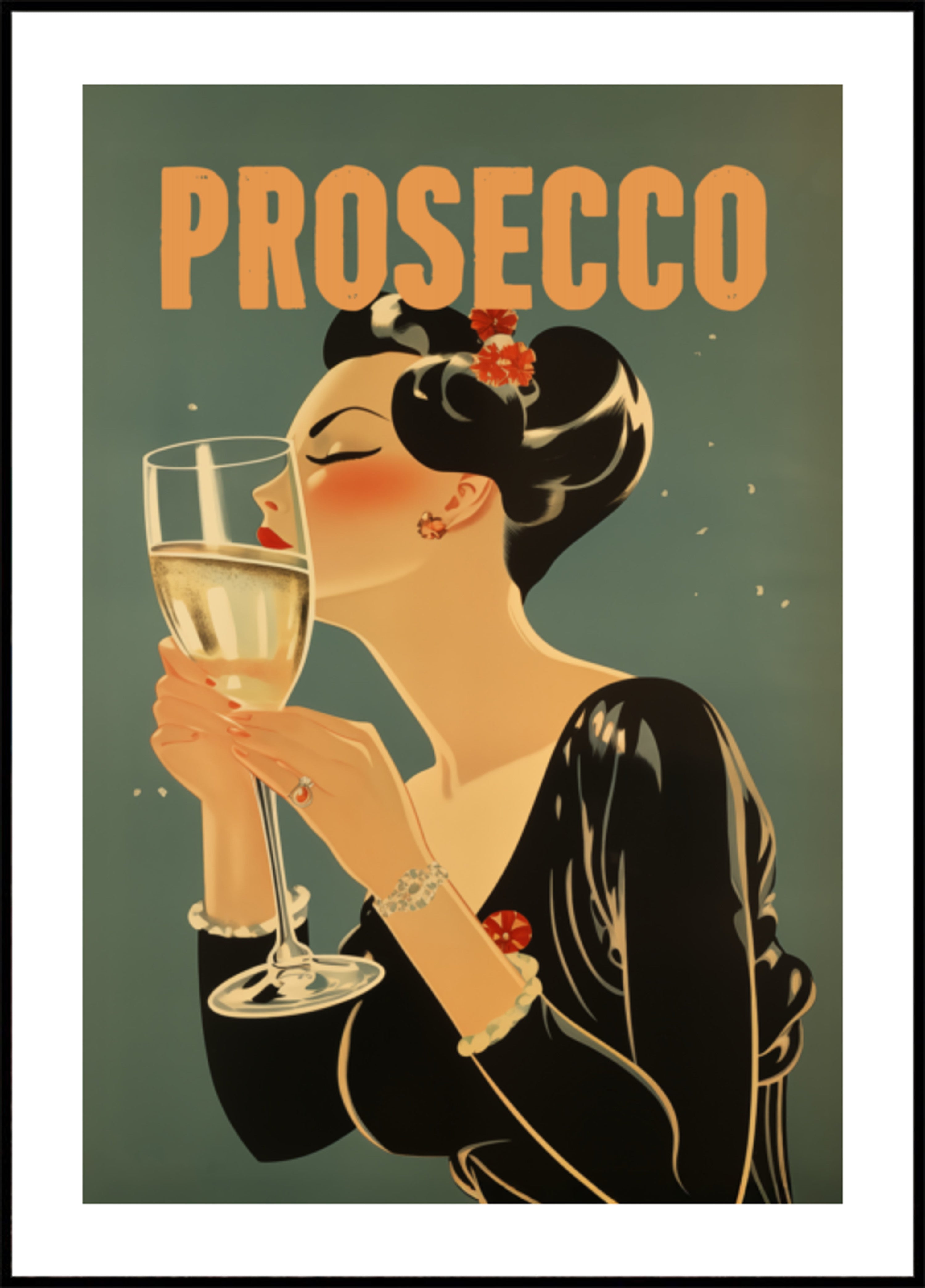 Elegantní žena Prosecco