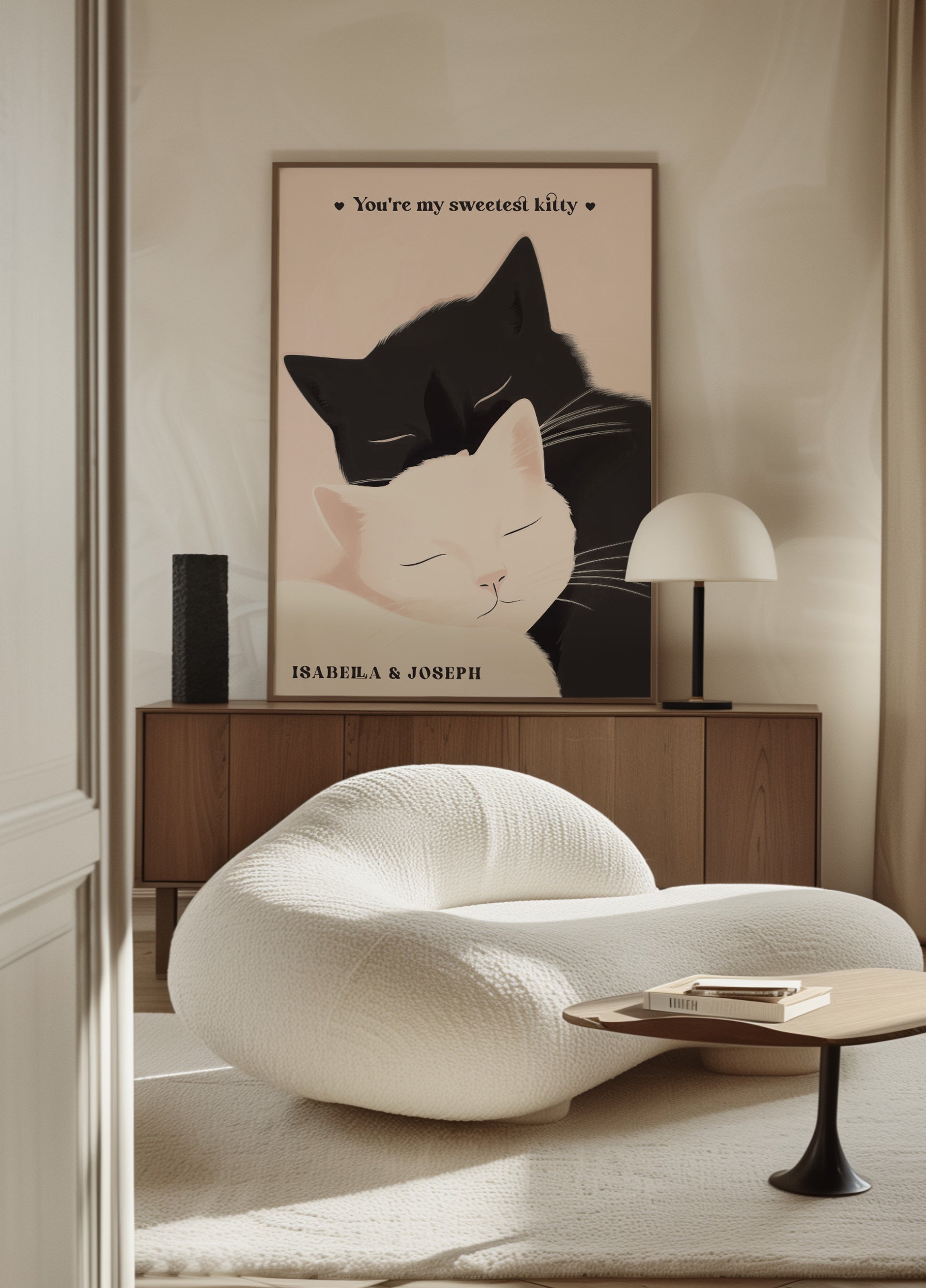 Neosobní ilustrace kočičí lásky