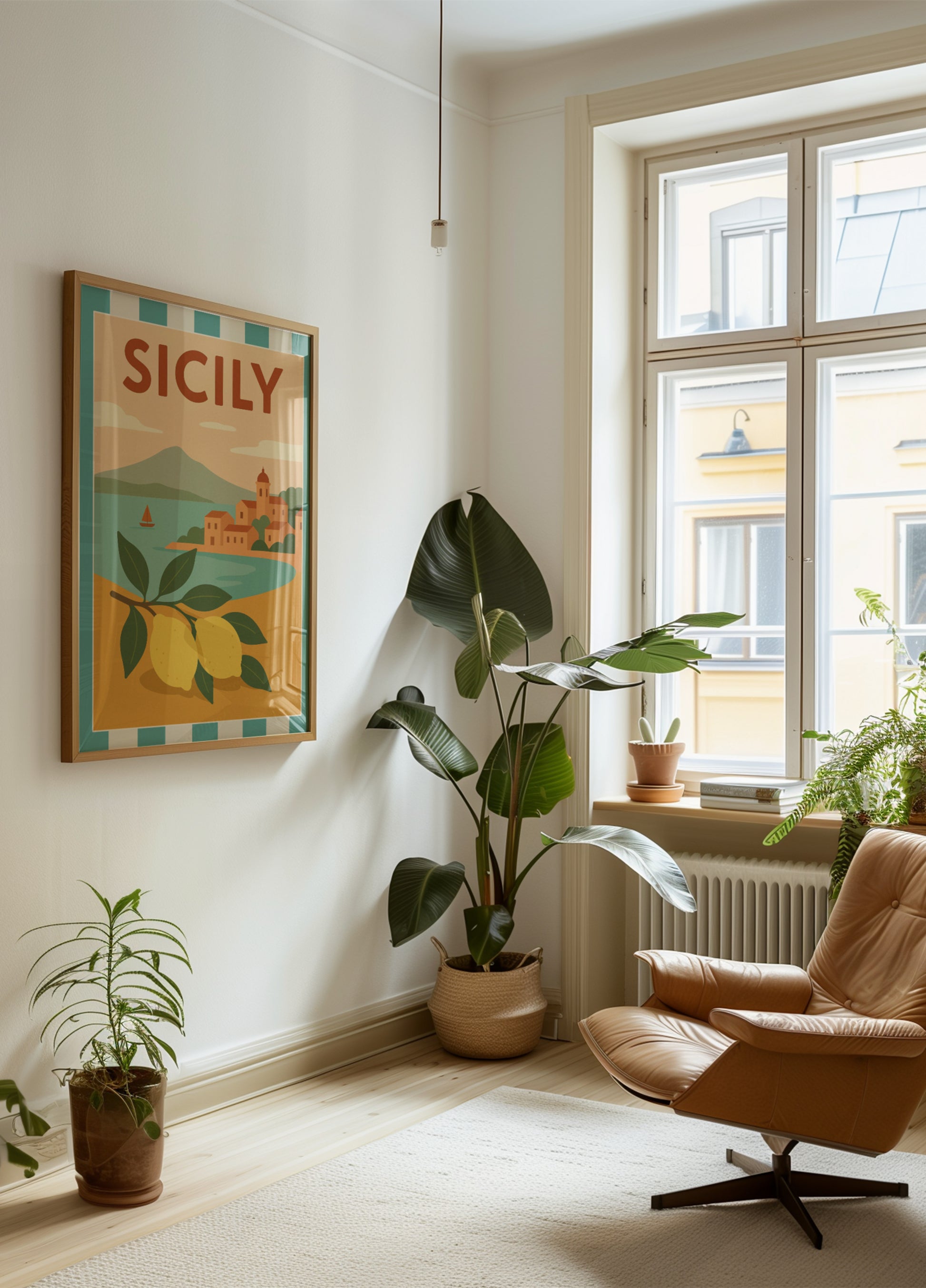 Pobřežní vesnice sicilských citronů