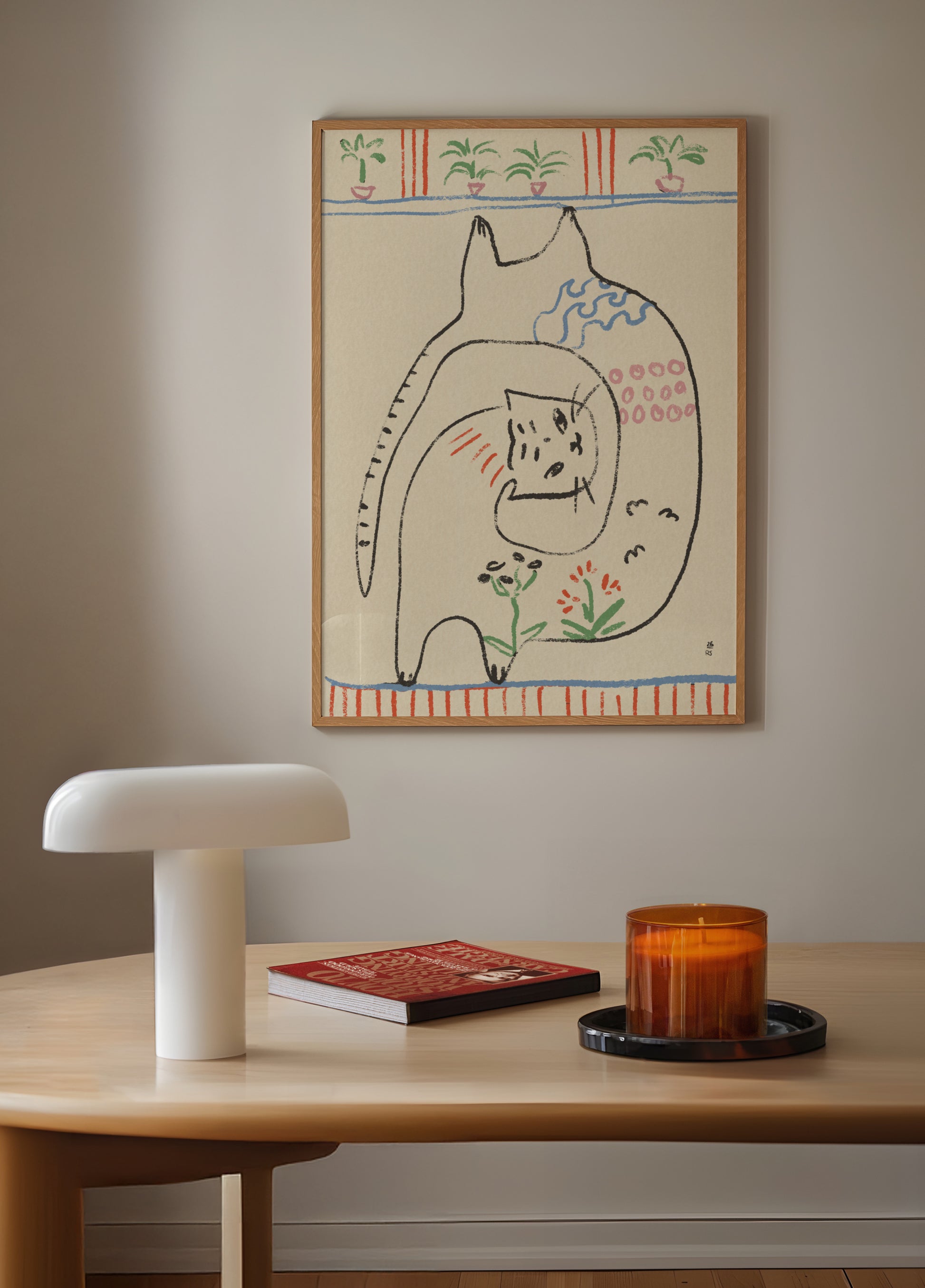 Hravé kočky ilustrace