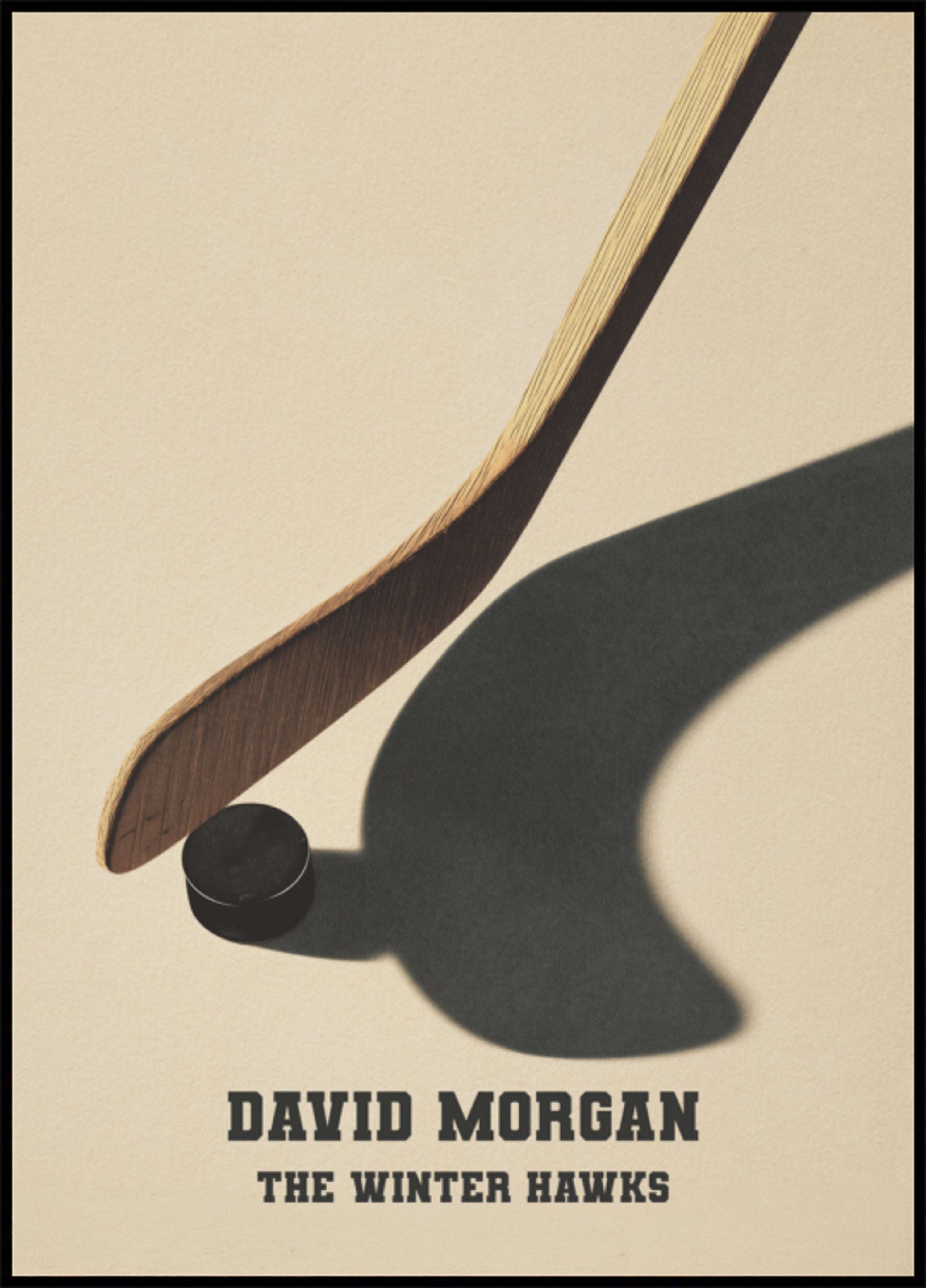 Vintage Hockey Boot and Puck Shadow Ticket
