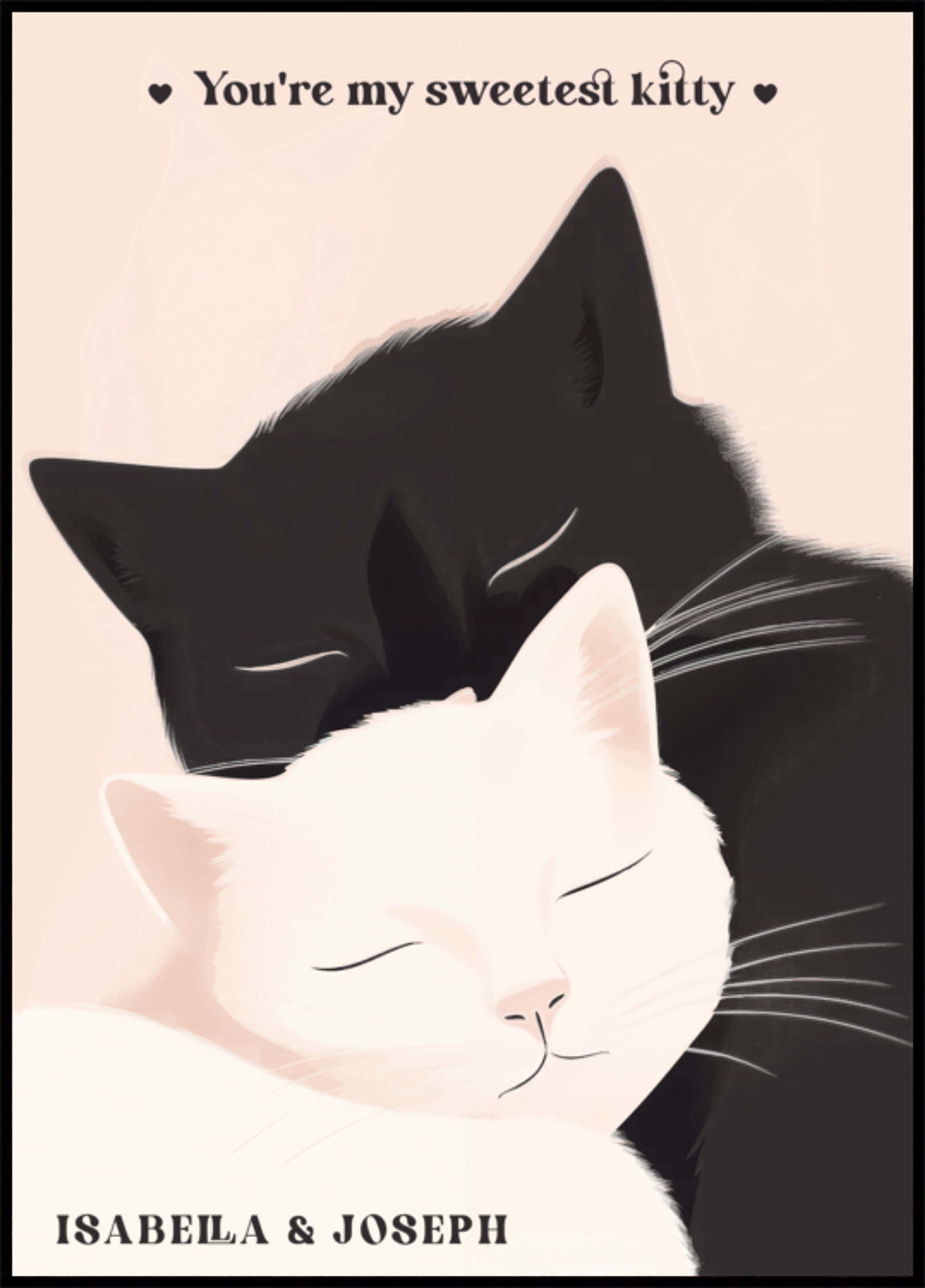 Neosobní ilustrace kočičí lásky