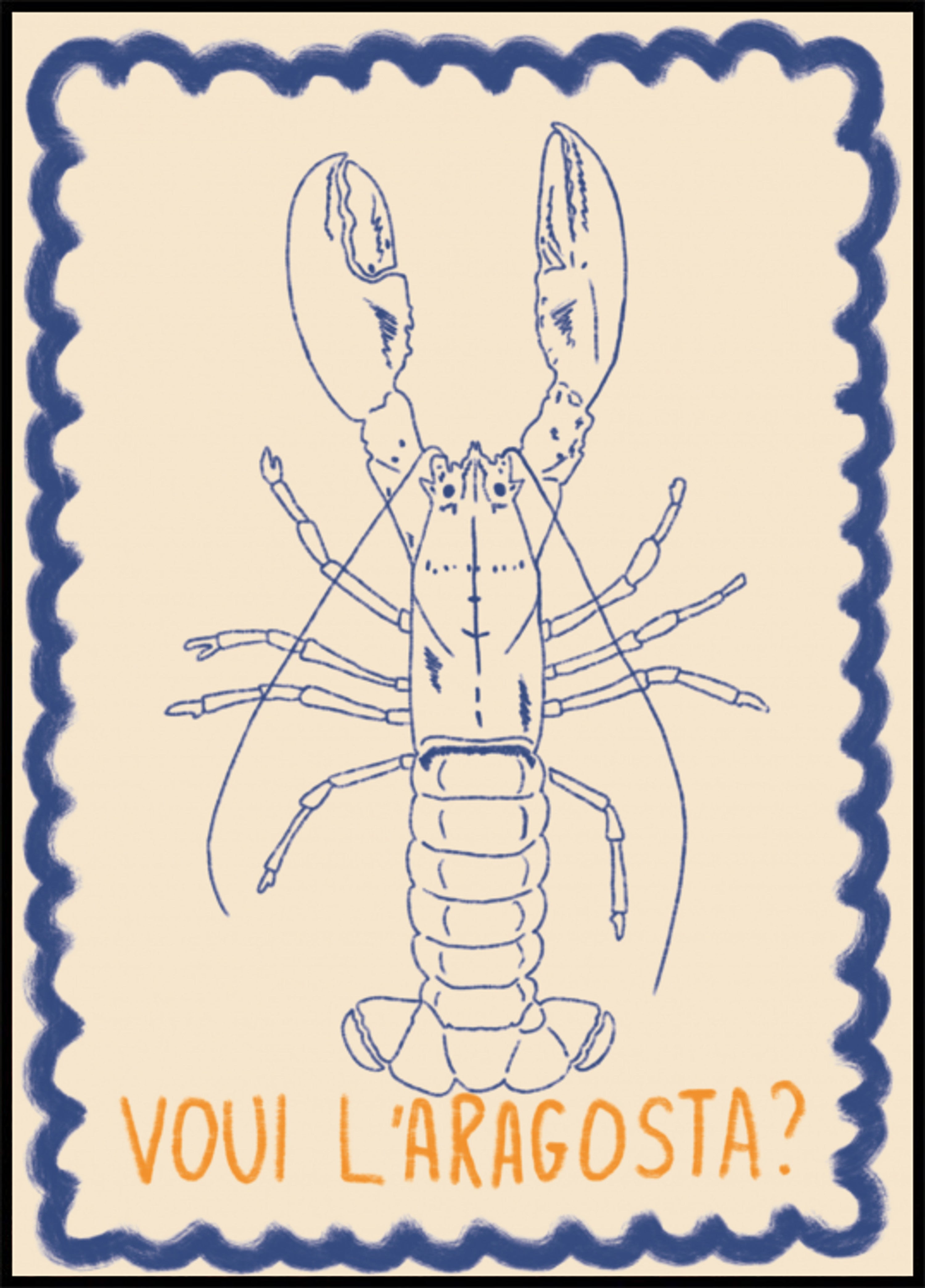 Kresba italského humra