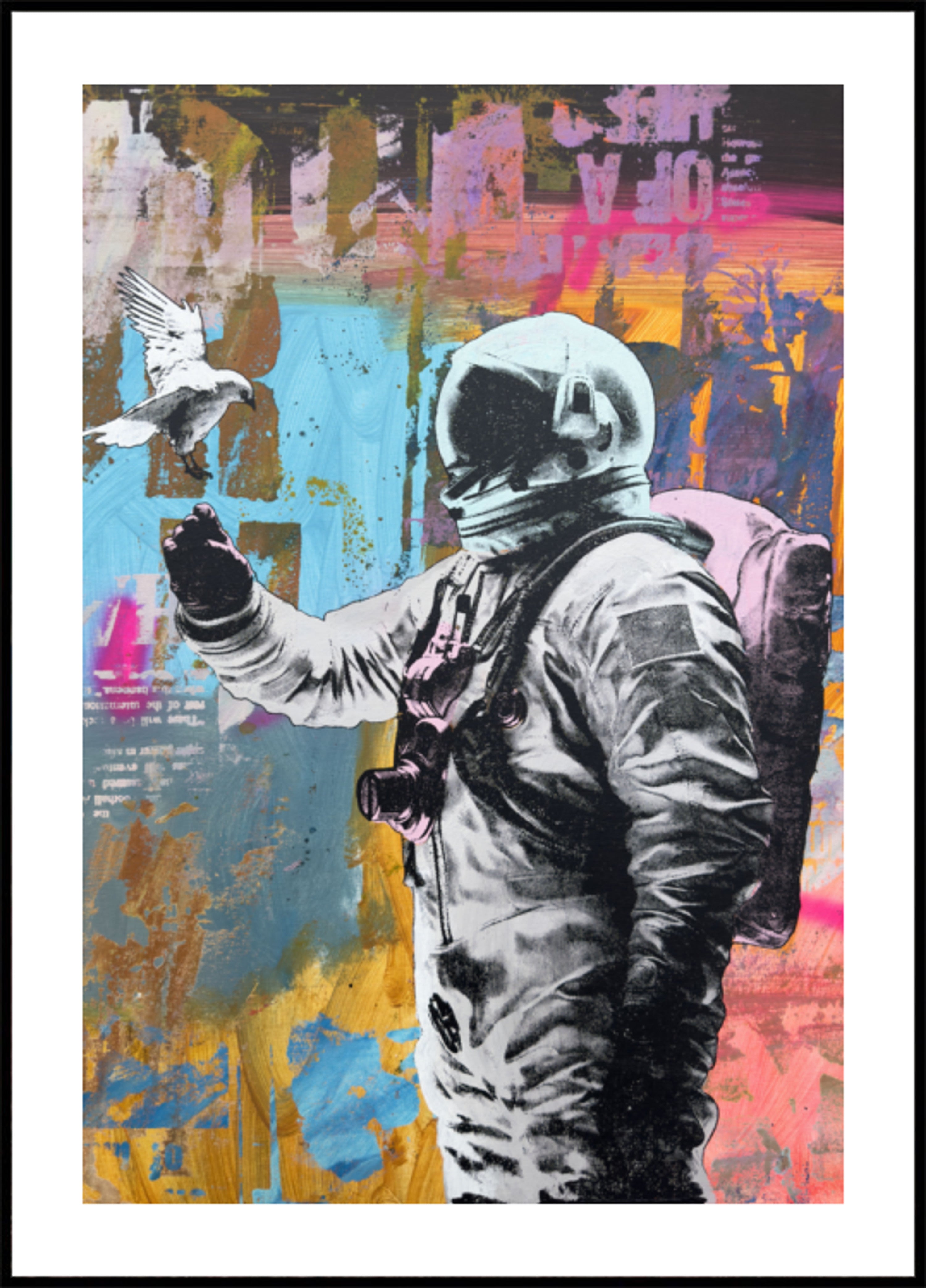 Astronaut se setkává s holubicí