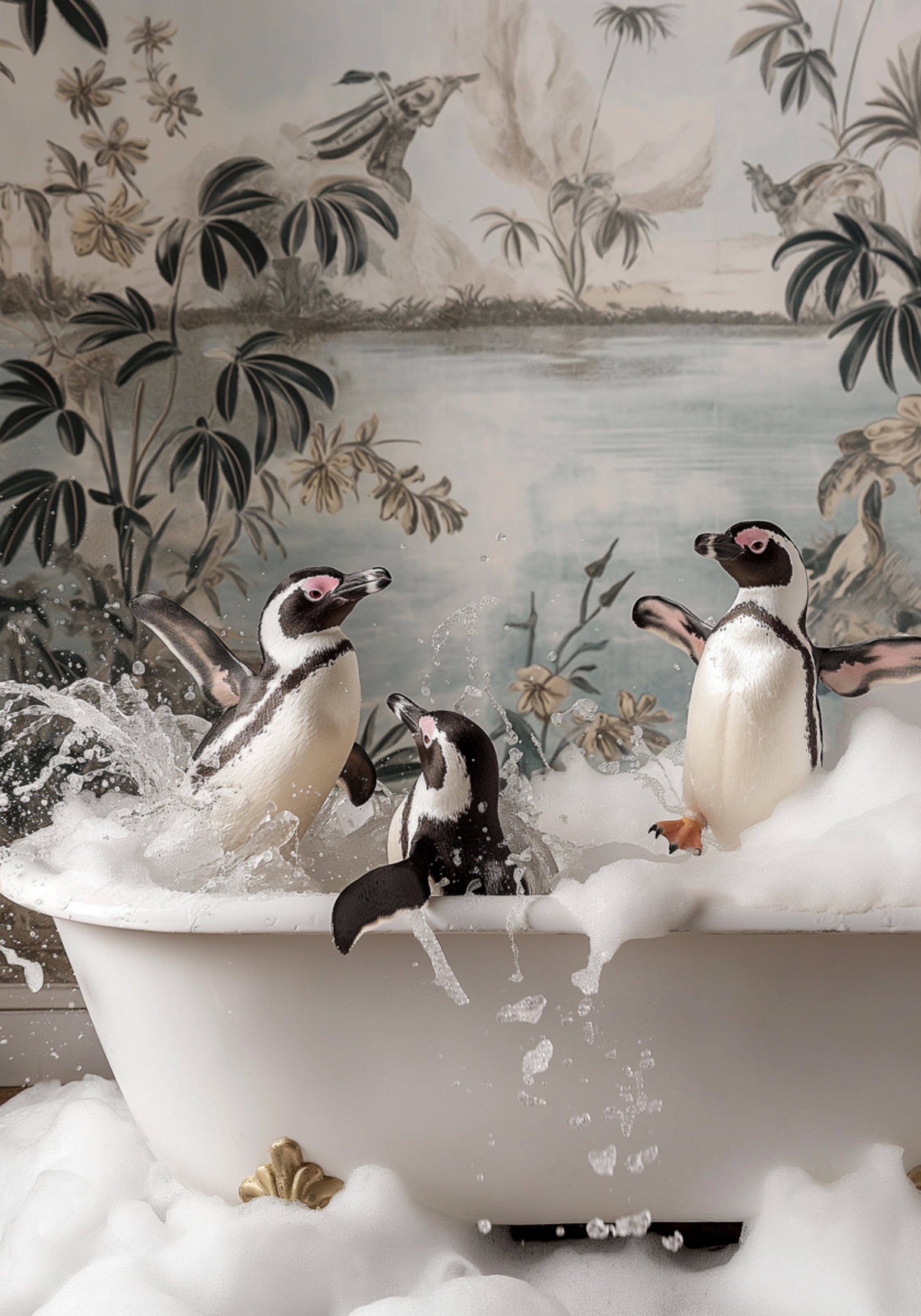 Hravá perličková koupel Penguins