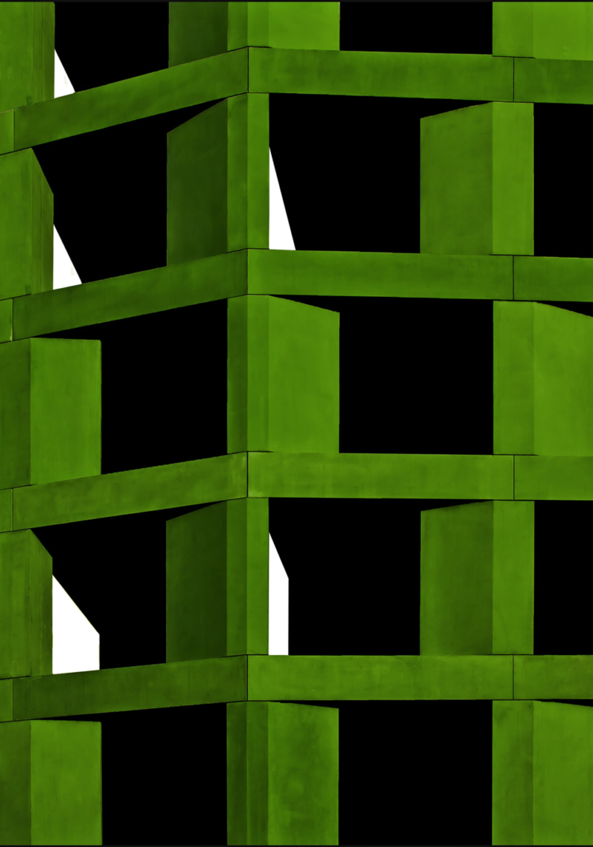 Zářivá zelená geometrie
