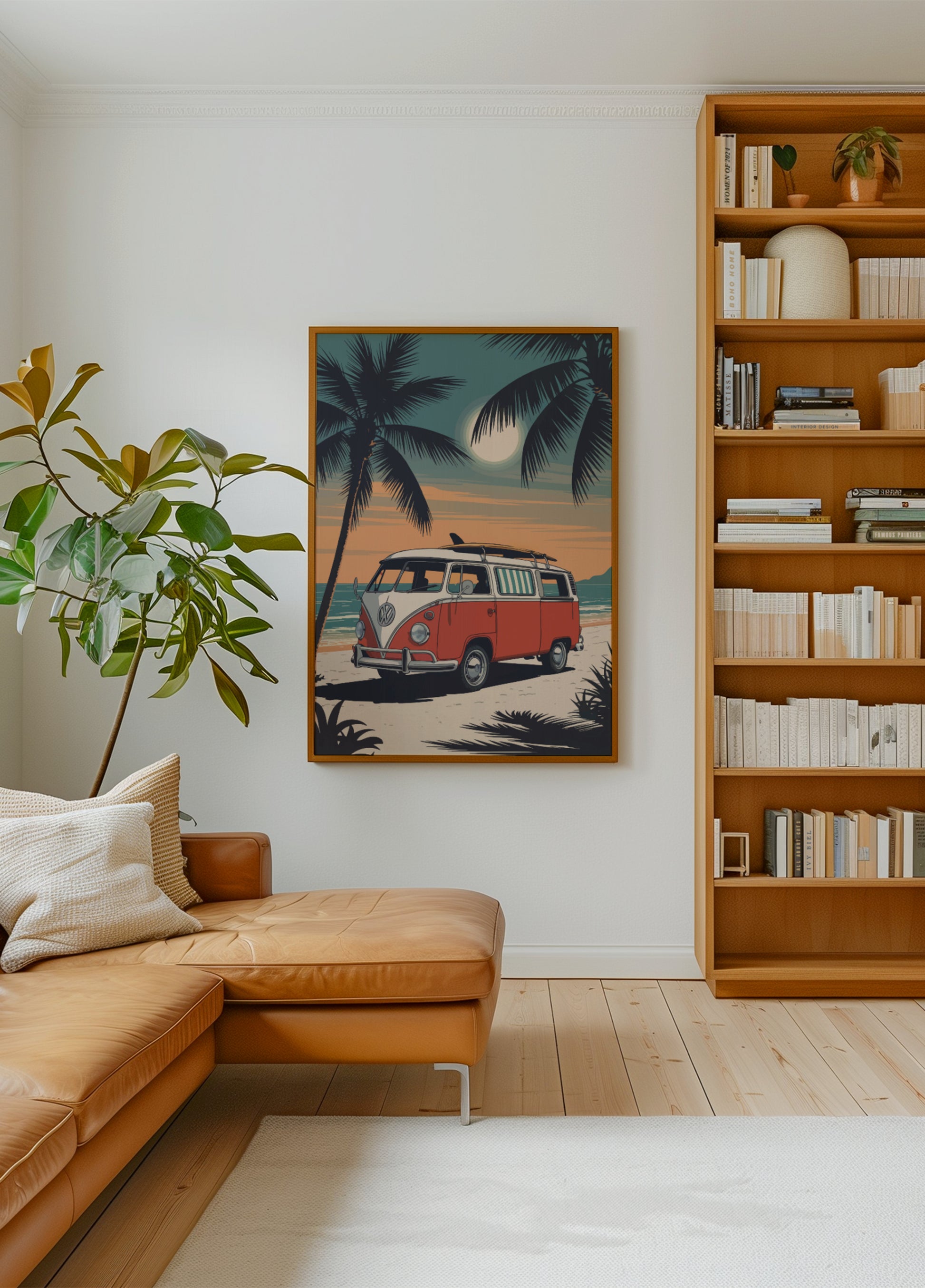 Vintage Beach Van Západ slunce