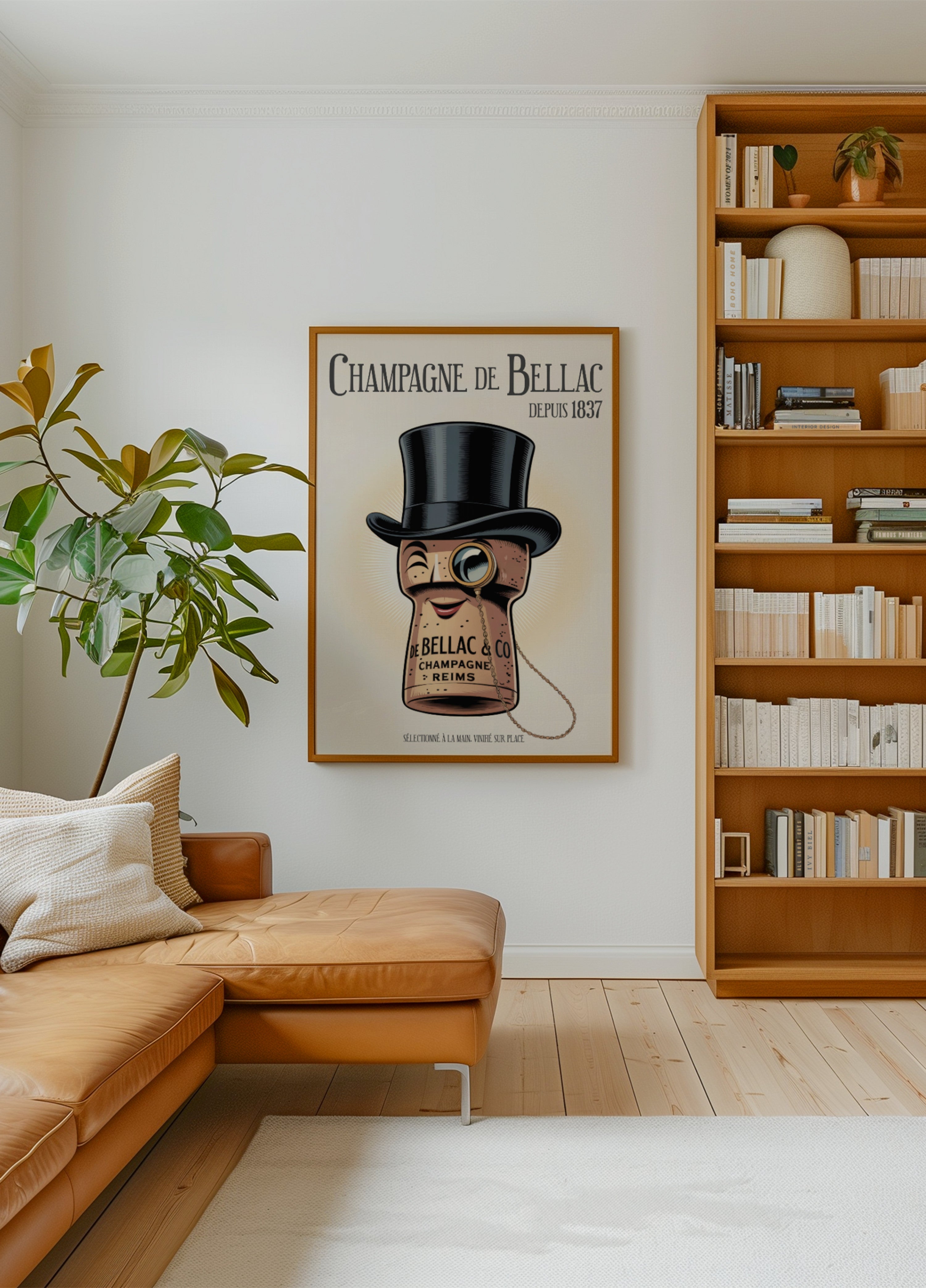 Elegantní champagne korková postava