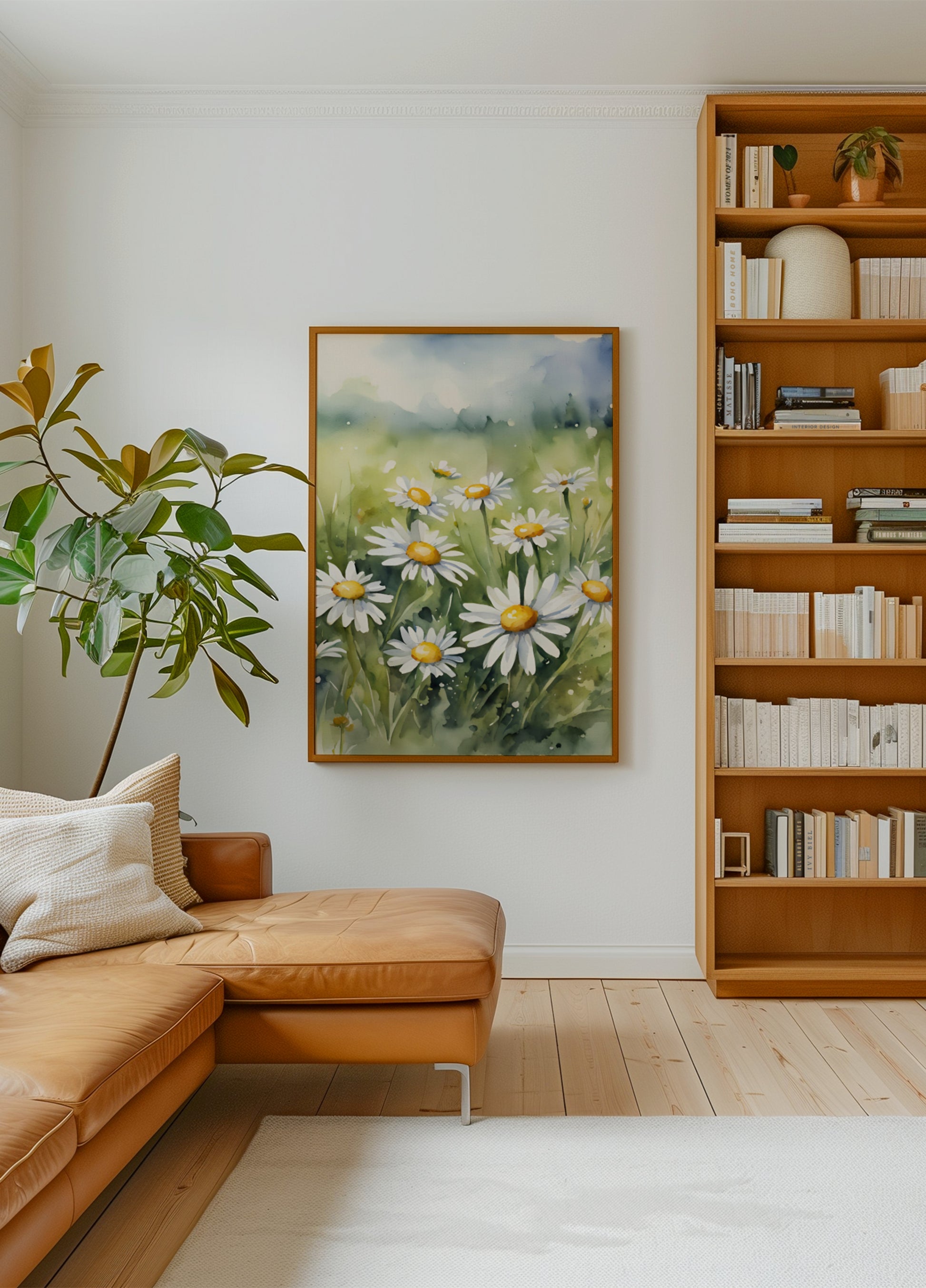 Kvetoucí Daisy Field