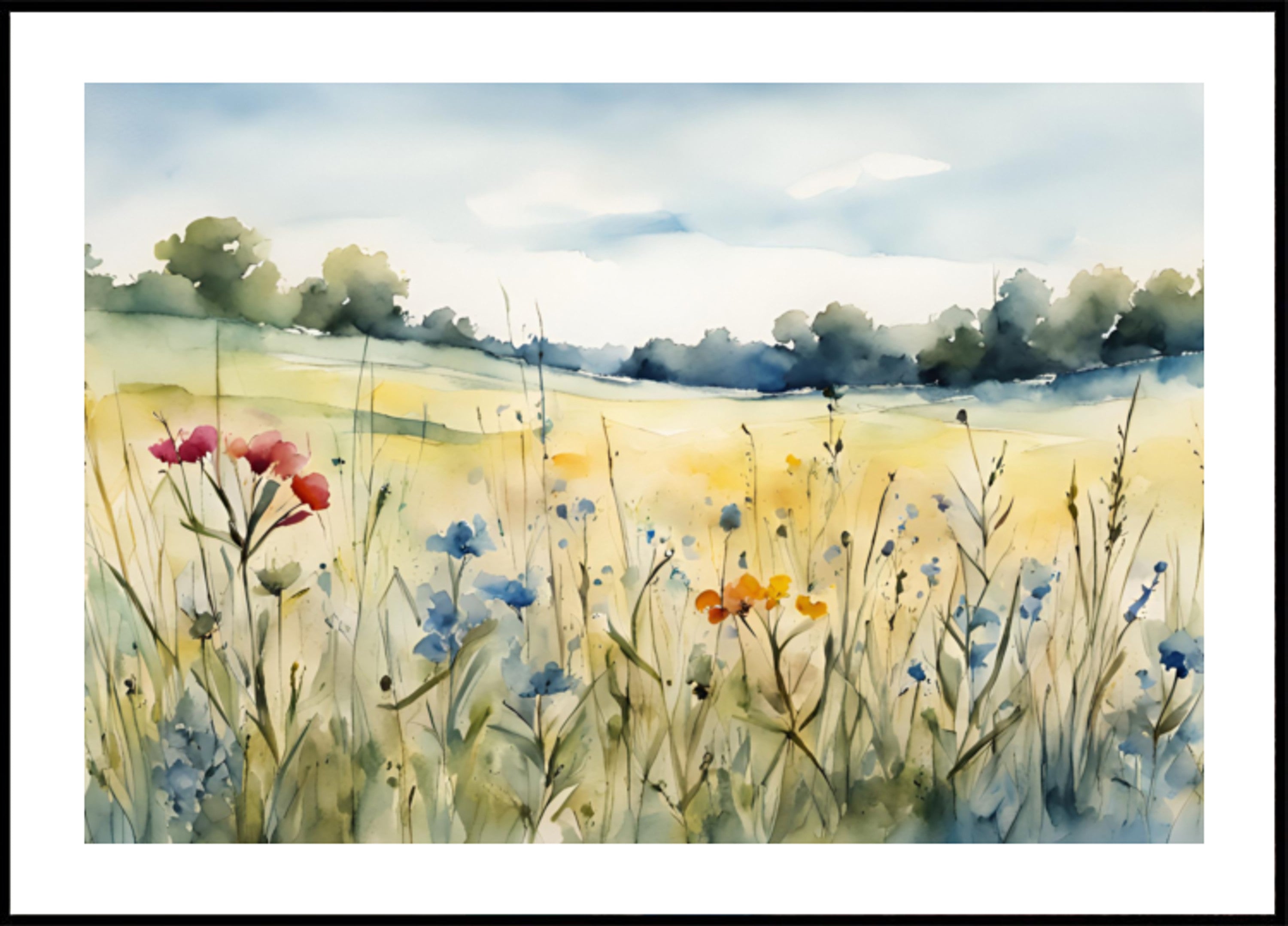 Wildflower pole akvarel