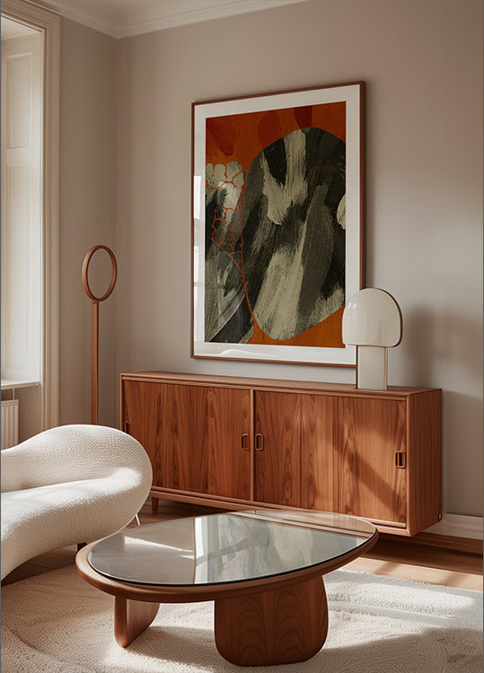 Earthy Abstract Flow Plakat - Posterbox